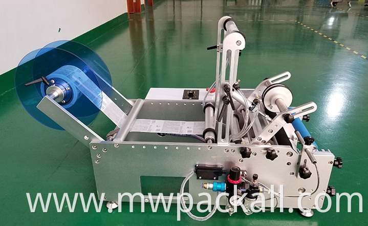 Wine Double Side Sticker Round Water Semi Automatic Digital Bottle Labeling Printing Machine